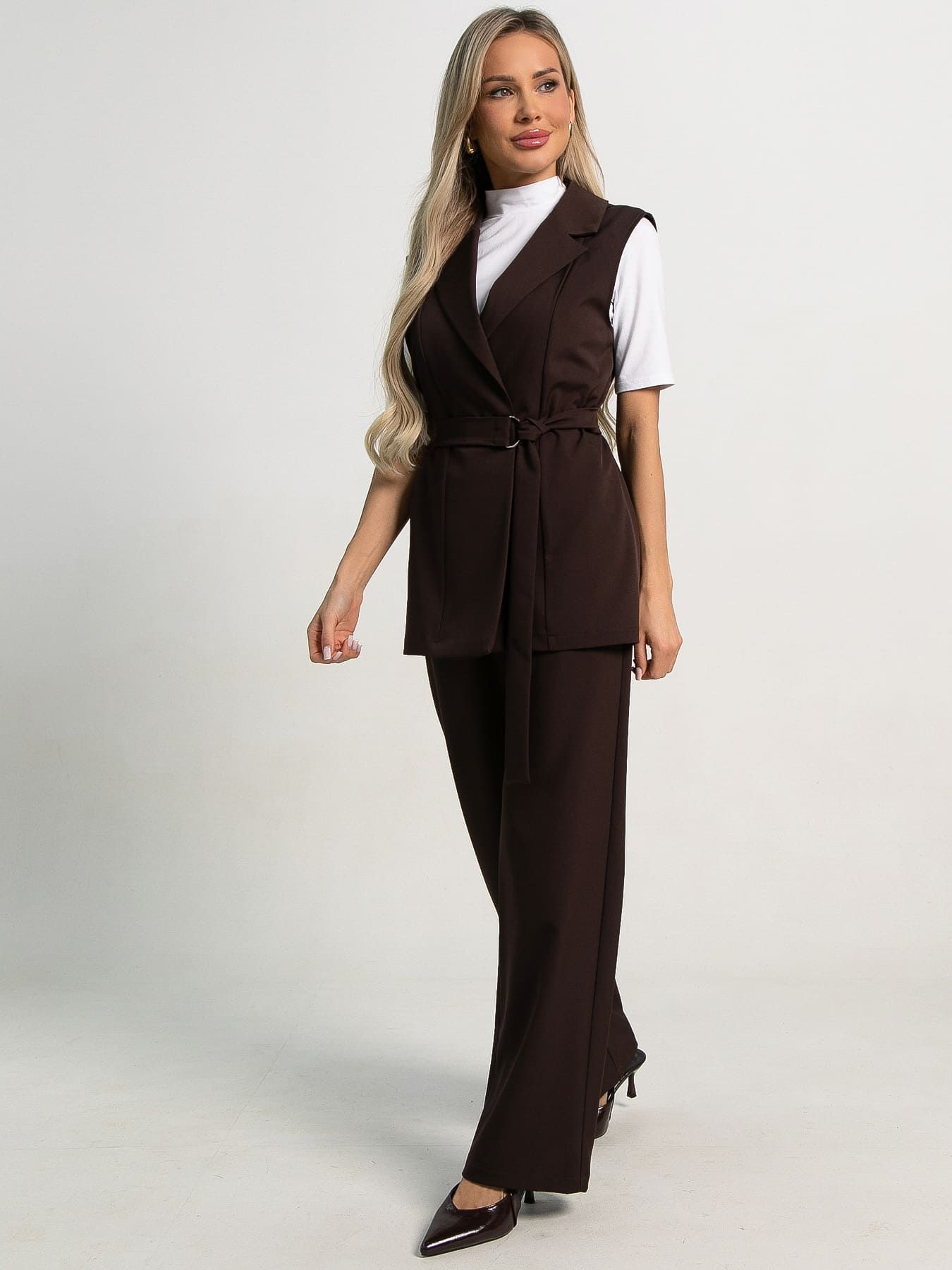 Костюм брючный Амстердам (шоколад) К15585-12М