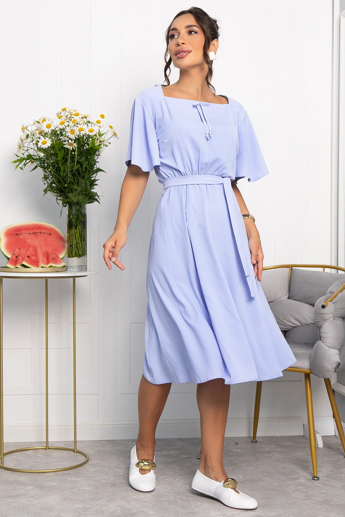 Платье Трепет любви (голубое) П13918-39М