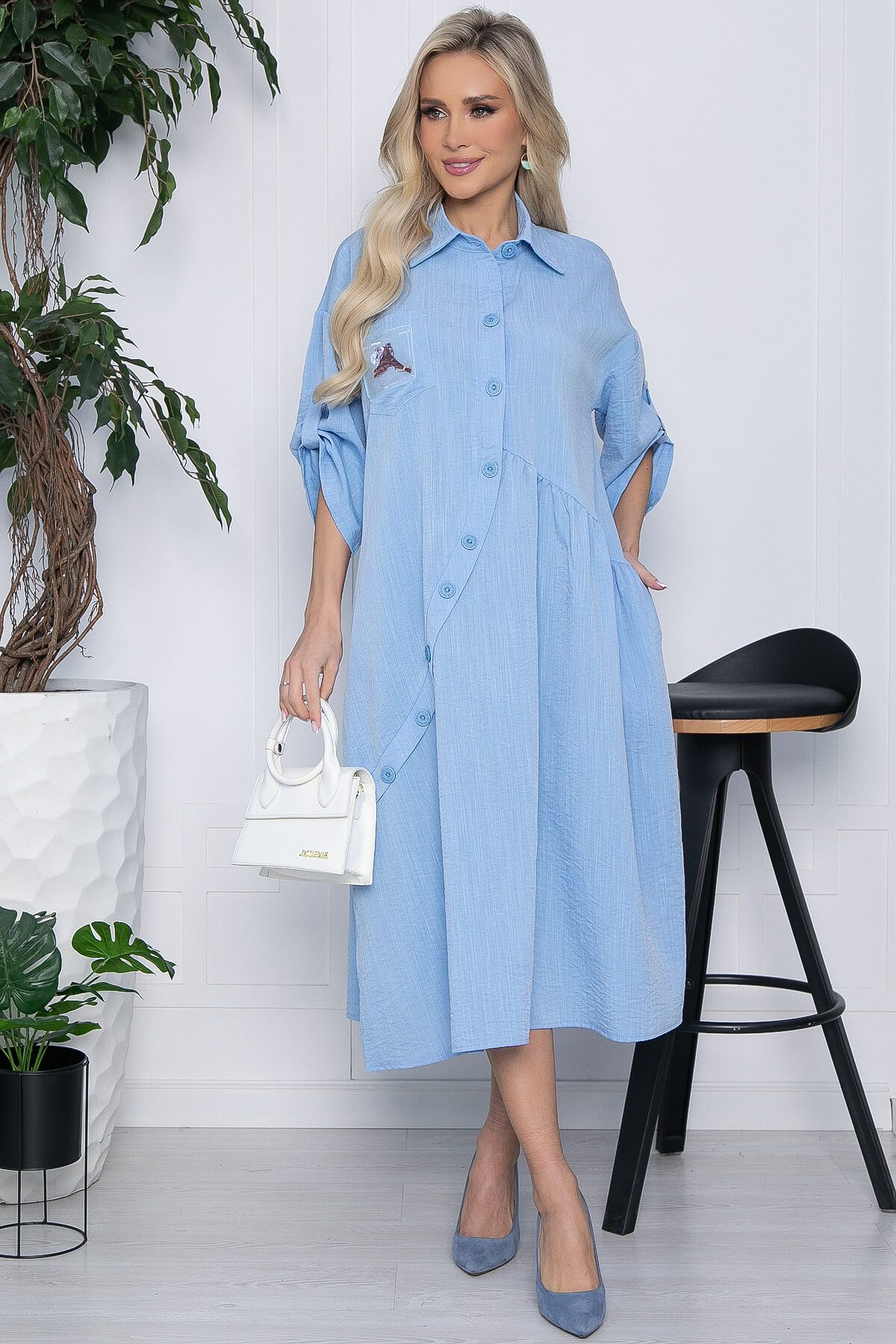 Платье Индира (голубое) П15684-5М