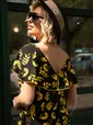 Платье Вечер свиданий (черно-желтое) П15816-16М