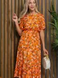 Платье Мирэль (оранжевое) П13204-35М