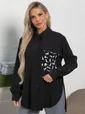 Рубашка Паола (черная) Б15481-8М