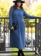 Платье трикотажное Твоя осень (синее) П14443-25М