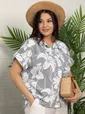 Блуза Флорал (серая) Б15584-20М