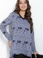 Блуза Фауна (синяя) Б11036