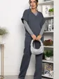 Костюм трикотажный Уютный шарм (серо-синий) К14251-5М