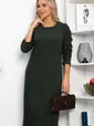 Платье трикотажное Уютный вечер (хаки) П14359-25М