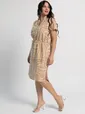 Платье льняное Лукерья (бежевое) П15938-1М