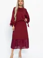 Юбка с кружевом Элегия (бордо) Ю14912-10М