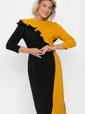 Платье Эванесса (черно-желтое) П12748-35М