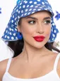 Косынка с козырьком (синяя/горох) КК36