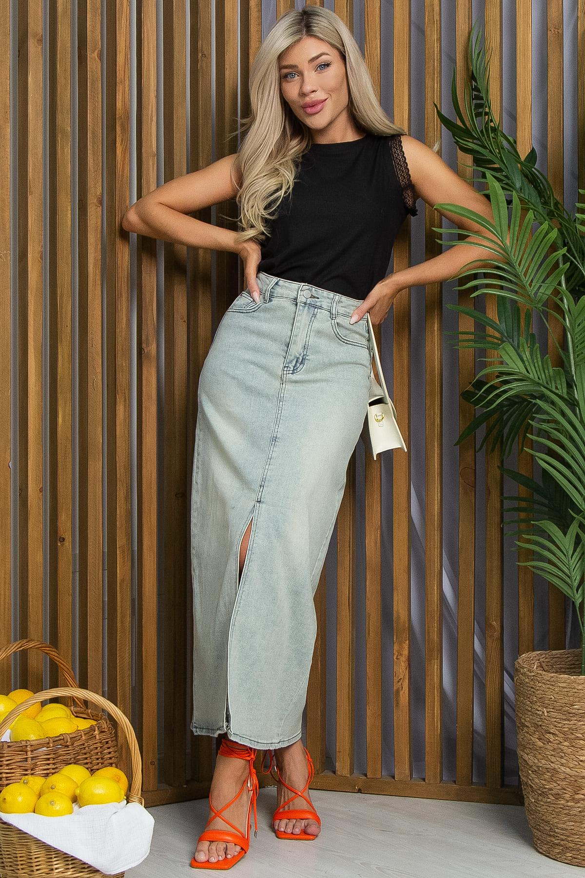 Юбка Лондон (голубо-зеленая) Ю13417-4М