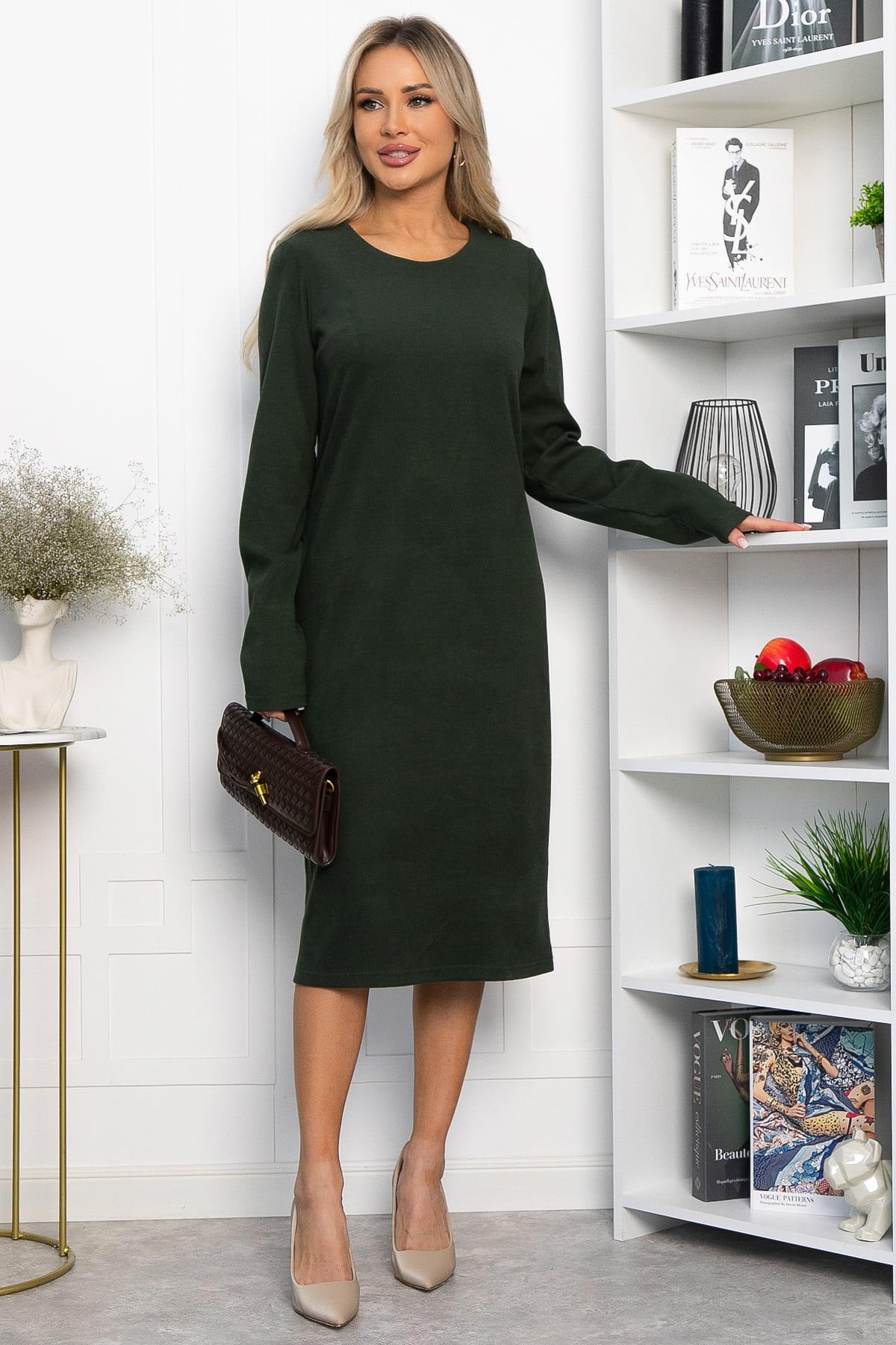 Платье трикотажное Уютный вечер (хаки) П14359-25М