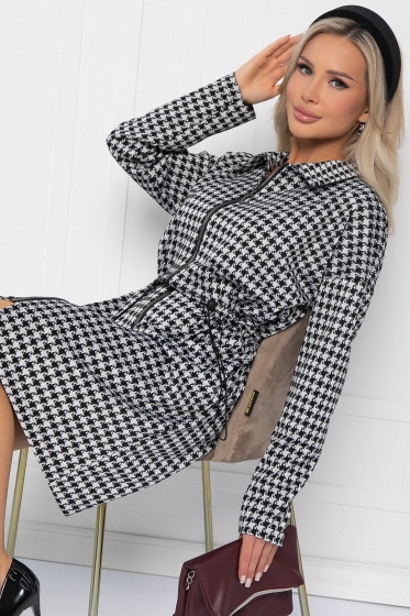 Платье Зарина (черно-белое) П14227-5М