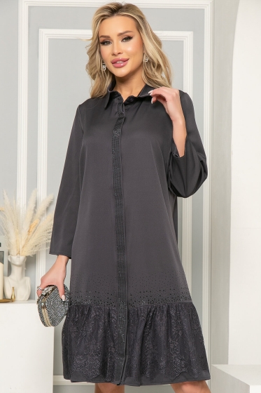Платье "Лаура" (графит) НЬЮ П4959