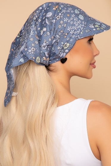 Косынка с козырьком (поляна, деним) КК22