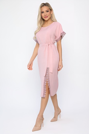 Платье Цветные кружева (пыльная роза) П13658-18М