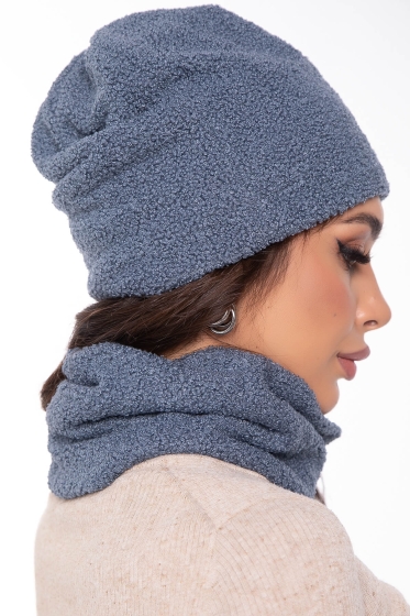 Комплект шапка и снуд (деним) ШС13