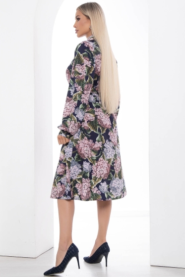 Платье "Весенняя фантазия" (синее) П8863