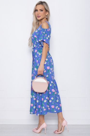 Платье Марианна (синее) П10864