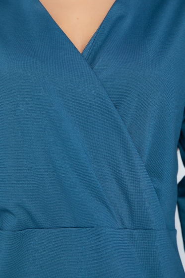 Платье Всегда в тренде (темно-бирюзовое) П11392