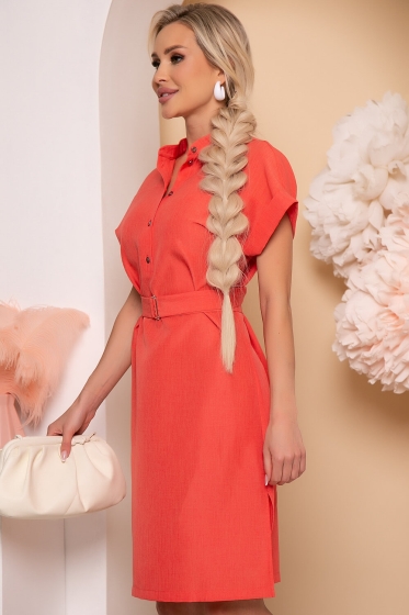Платье "Бон Вояж" (коралл) П3784