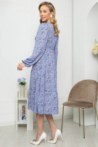 Платье "Трепетное чувство" (голубое) П5374