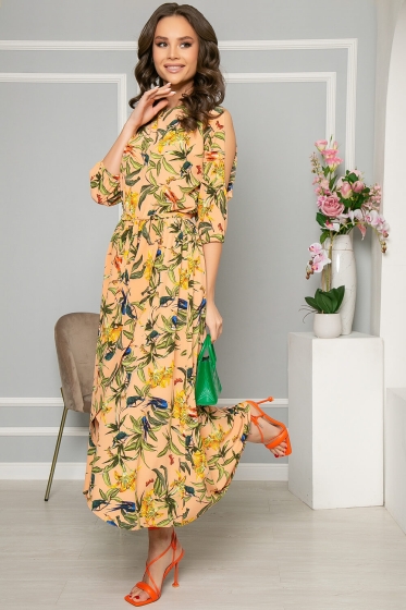 Платье "Танго вдвоём" (персик) П5084