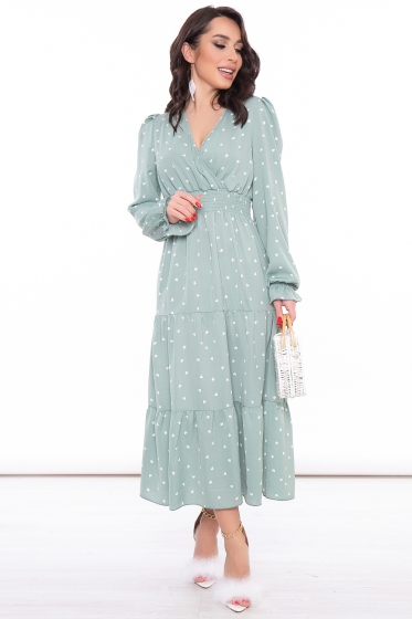 Платье "Арабелла" (олива) П3174