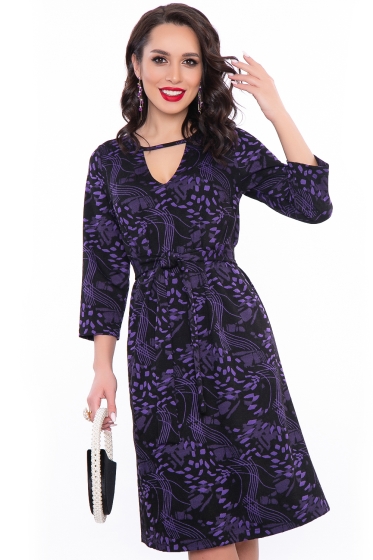 Платье "Венера" (фиолетовый принт) П3163