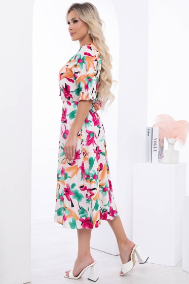 Платье "Ирени" (молочное) П8814