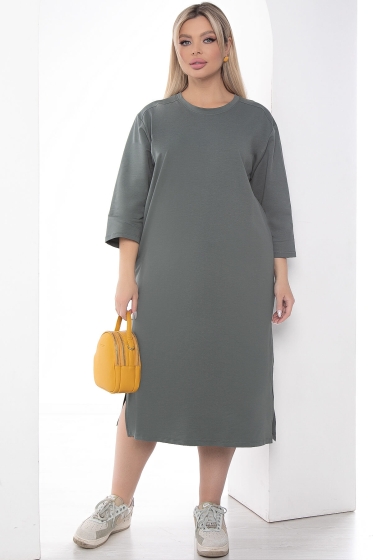 Платье "На спорте" (олива) П9029