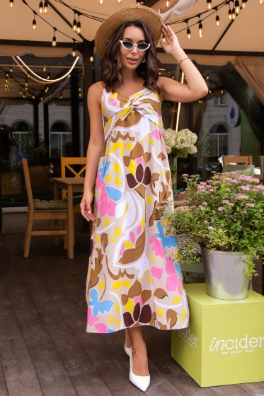 Сарафан Мерида  (бежевое) П14041-35М