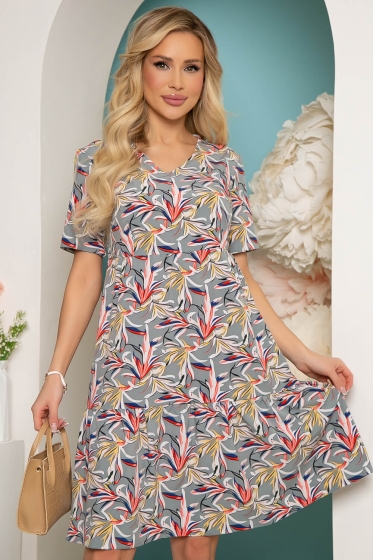 Платье "Коста-Рика" (яркий принт) П3586