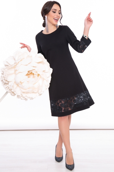 Платье "Утонченная натура" (блэк) П3171