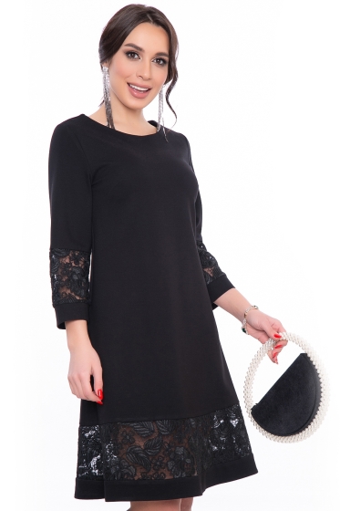Платье "Утонченная натура" (блэк) П3171