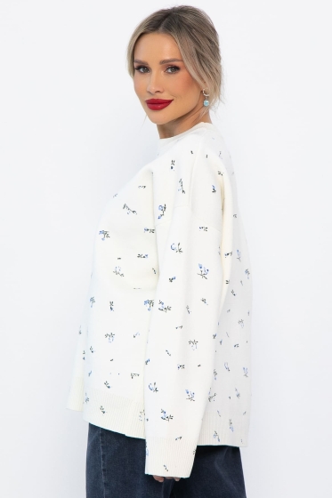 Свитер оверсайз Анита (белый) Б14761-1М