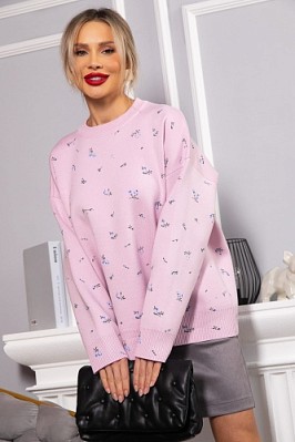 Свитер оверсайз Анита (сиреневый) Б14760-1М Свитер оверсайз Анита (сиреневый) Б14760-1М