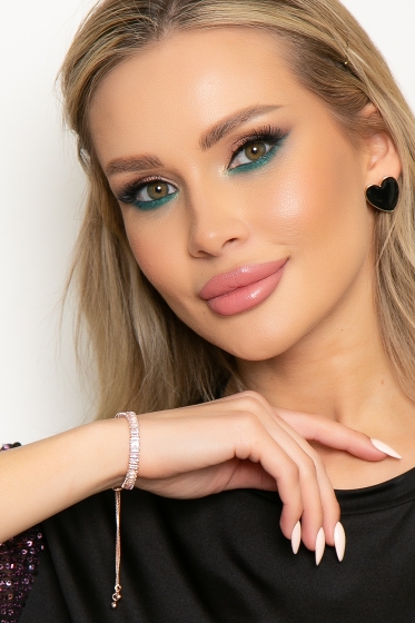 Браслет с фиксатором (кристаллы) Бижу54