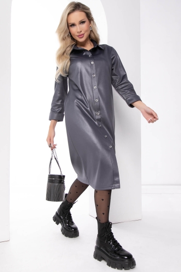 Платье "Елизавета" (графит) П8107