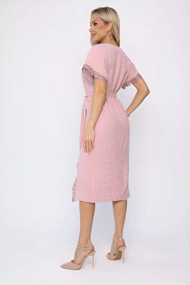 Платье Цветные кружева (пыльная роза) П13658-18М