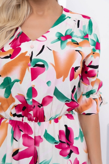 Платье "Ирени" (молочное) П8814