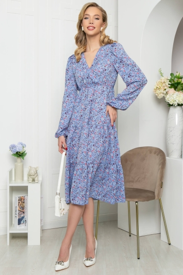 Платье "Трепетное чувство" (голубое) П5374