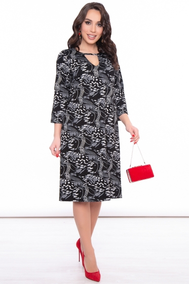 Платье "Венера" (белый принт) П3164