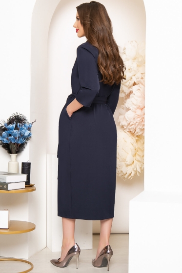 Платье "Эльвина" (темно-синее) П4223