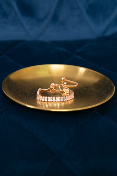 Браслет с фиксатором (кристаллы) Бижу54