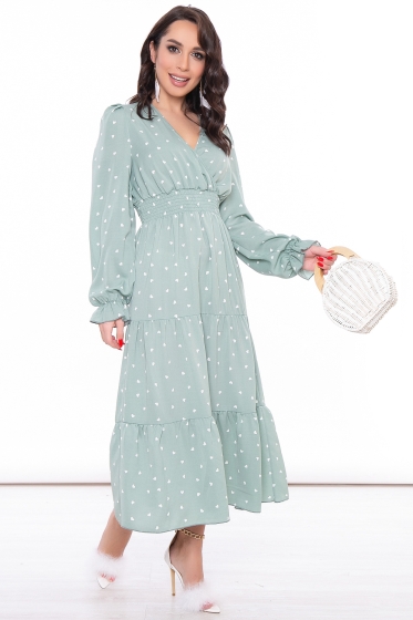Платье "Арабелла" (олива) П3174